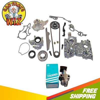 Engine Steel Rail Timing Kit Oil, Water Pump and OSK tensioner Fits 85-95 Toyota