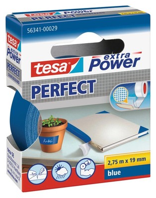 2-30x tesa Gewebeband extra Power PERFECT, 19 mm x 2,75 m, blau SPARE BIS ZU 60%