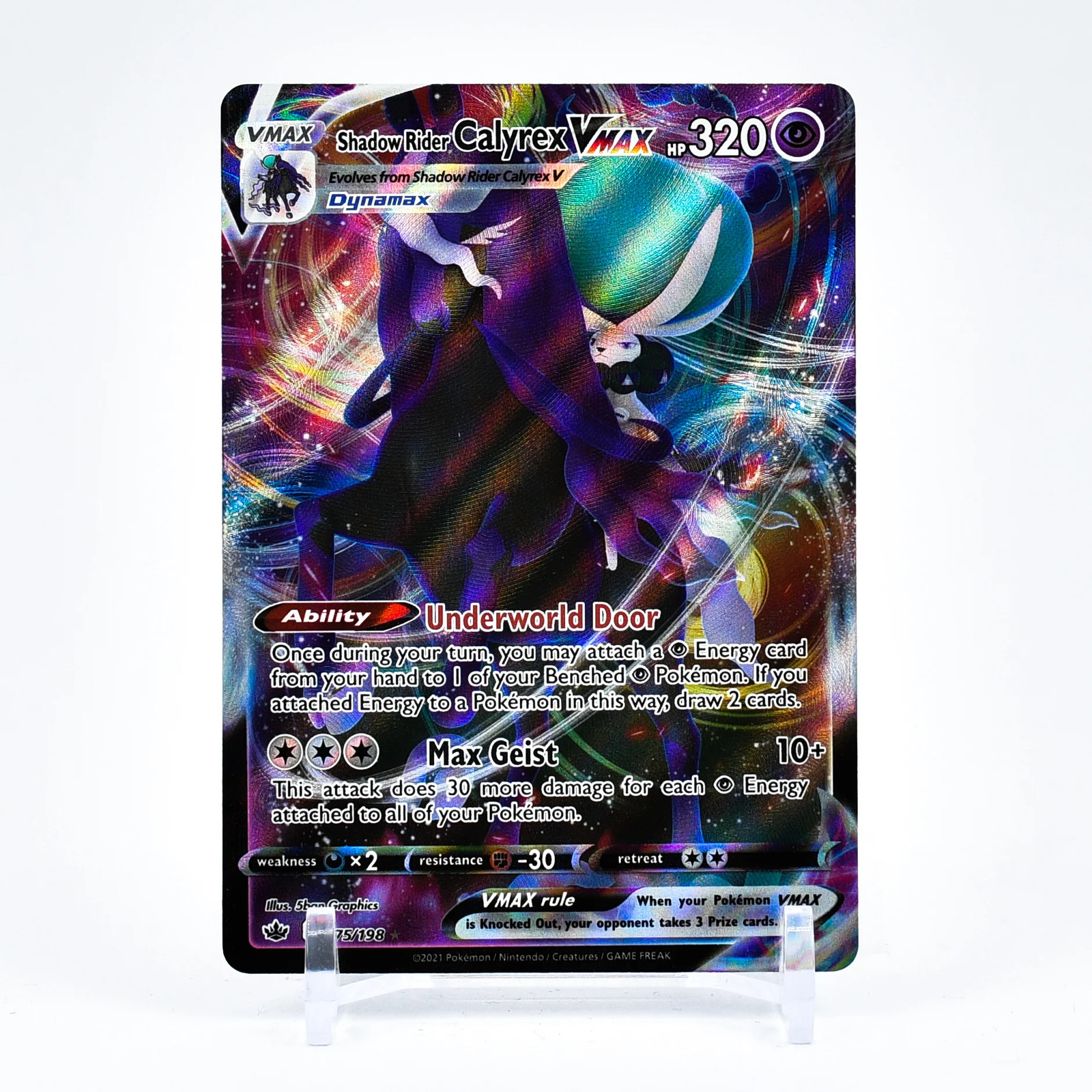 Shadow Rider Calyrex Vmax - 075/198 Chilling Reign Ultra Rare Pokemon - NM/MINT