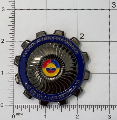 FAC Fuerza Aerea Colombiana Curso de Oficiales CEO 07 Challenge Coin New P1
