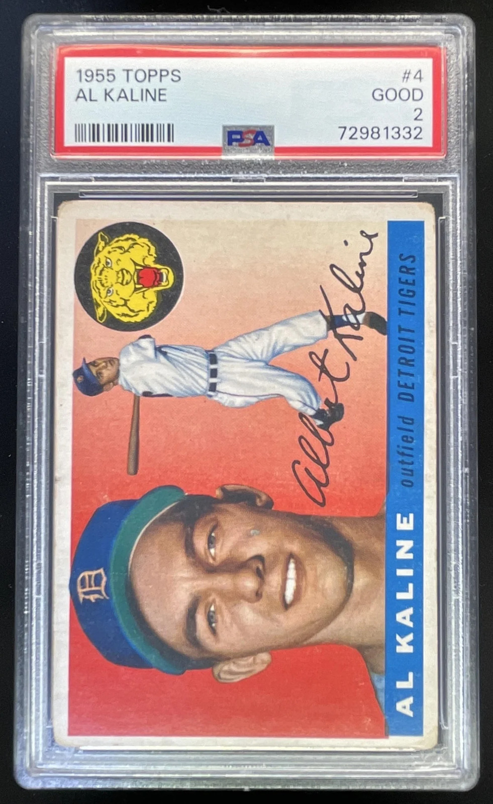 1955 Topps #4 Al Kaline PSA 2