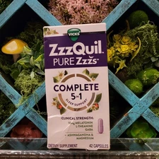 Vicks Zzz QUIL Pure Zzzs Complete 5 In 1 Sleep Aid Time Release Support 42caps