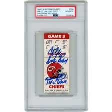 John Lynch Will Shields Signed Tampa Bay Buccaneers NFL Debut Ticket PSA 49984