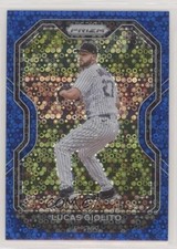 2021 Panini Prizm Tier III Blue Donut Circle 19/199 Lucas Giolito #216 00gy
