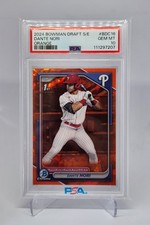 2024 Bowman Draft Sapphire Edition Dante Nori Orange /25 PSA 10