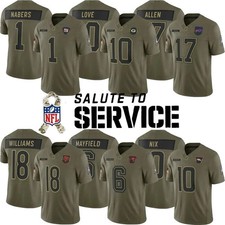 NWT Men's All Players Olive 2025 Salute to Service Stitched Jersey