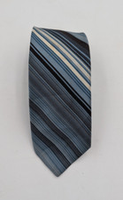 Wemlon by Wembley Vintage Mid Century Mens Neck Tie Blue Diagonal Stripe