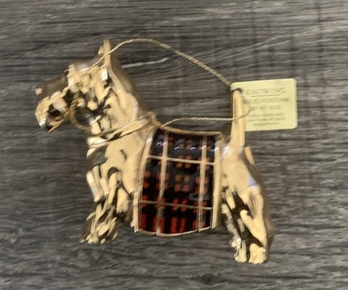 1992 ESTEE LAUDER SCOTTIE DOG COMPACT w/ KNOWING SOLID PERFUME ,RARE - Picture 3 of 6