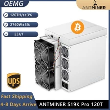 US Stock Antminer S19k Pro 120Th 2760W ASIC Miner Bitmain Crypto BTC Mining