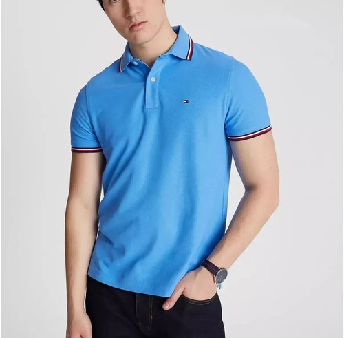 Tommy Hilfiger Para Hombre Secado Rápido Absorción Protección UV Rayas Inclinación Polo - Imagen 81 de 122