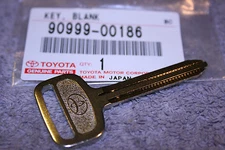 90999-00186 Steel Key Blank - Brand New Uncut Key - Genuine Toyota