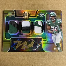 2022 Gold Standard Breece Hall ROOKIE Triple Patch Auto 30/49 X1