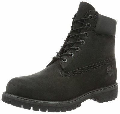 timberland 6 inch boots black