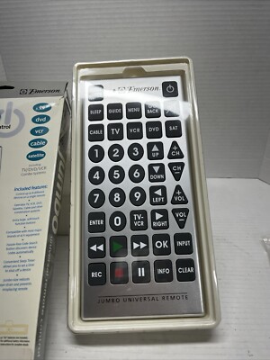 2008 Emerson GIANT JUMBO BIG Universal Remote Control Open Box 11''