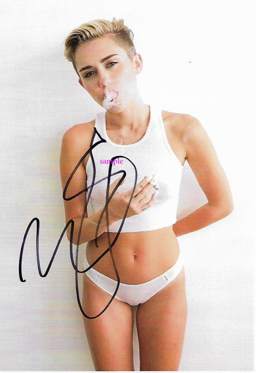 Miley Cyrus 直筆サインフォト MILEY CYRUS #1 REPRINT SIGNED 8X10 PHOTO AUTOGRAPHED PICTURE