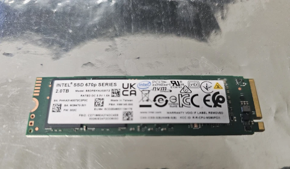 Intel SSD 670p Series 2.0TB M.2 2280 PCI-Express SSDPEKNU020TZ Solid State Drive - Image 2 of 4