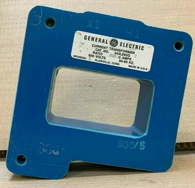 GE 343L693G7 CURRENT TRANSFORMER RATIO 800:5 AMPS 600V 343L693G GENERAL ELECTRIC