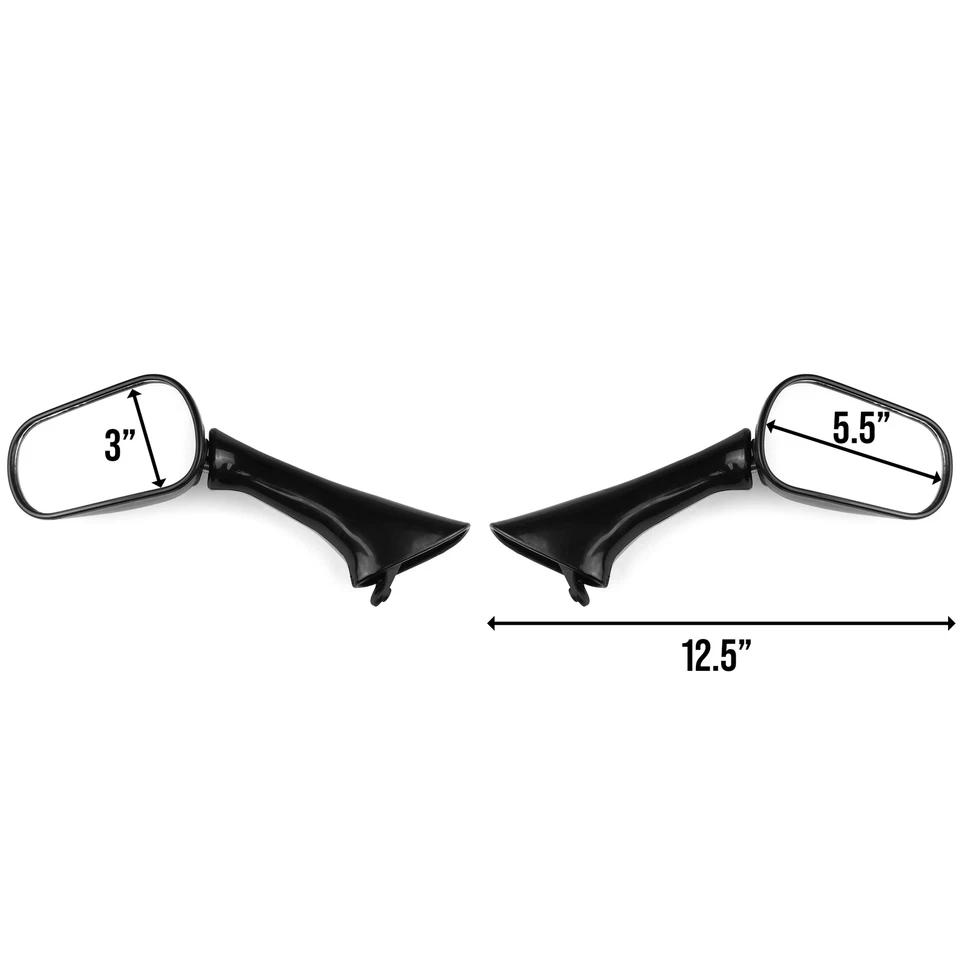 Espejos retrovisores negros izquierda y derecha para Honda CBR 900RR 1993-1994 / CBR900RR Foto 4 de 4