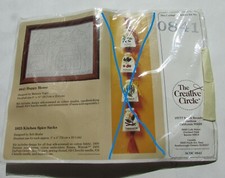 1986 Creative Circle Happy Home Stamped Needlepoint Candlewicking 0841 OPEN