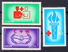 DDR 1207-1209 , postfrisch / ** / Rotes Kreuz , Blutspenden
