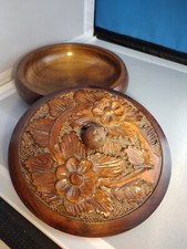 hand carved wooden bowl set