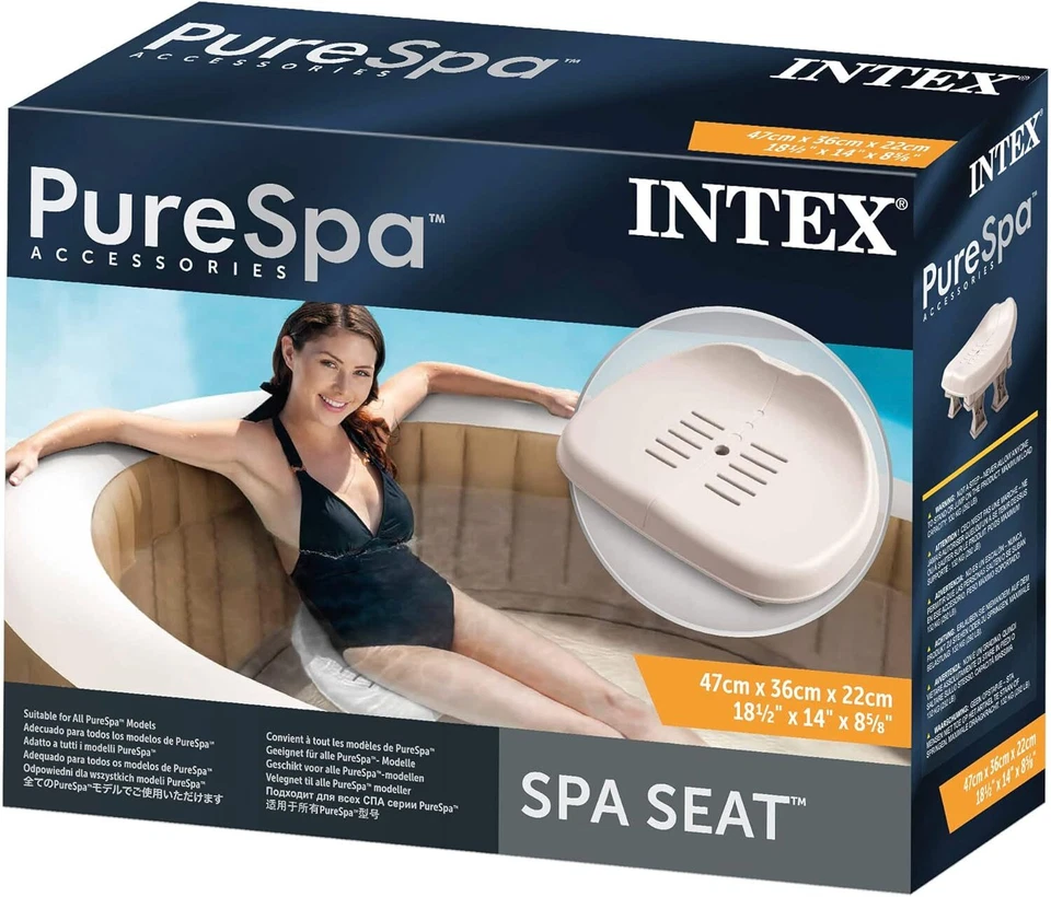 Intex PureSpa Whirlpoolzubehör - Kunststoff-Sitz höhenverstellbar - 47 x 36 x 22 - Bild 4 von 4