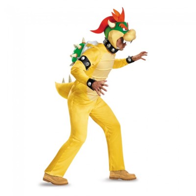 Travestimento Super Mario Bros Bowser Deluxe Costume di Halloween per  adulti Peach 85174 | eBay