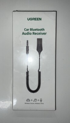 Ugreen CM309 Bluetooth 5.0 Auto Empfänger USB AUX Adapter mit 3,5 mm integriertem Mikrofon
