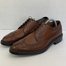 Allen Edmonds MacNeil Shoe Men’s Sz 9C Brown Pebbled Leather Wingtip Oxford 9157