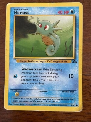 RARE Horsea 49/62 1995 Pokemon card - 1st Edition | eBay