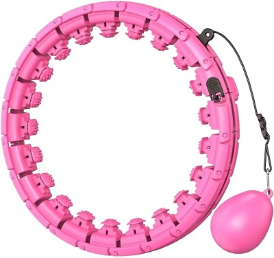 Wadan 24 Knoten gewichteter Hula Hoop Reifen Erwachsene dünne Taille Smart Fitness zum Abnehmen