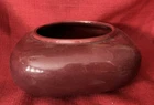 Haeger Pottery Planter Square Flat Rounded Sides Ikebana Perfect Burgundy Hues