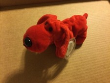 Ty Beanie Babies Rover PVC Pellets 1965 KR Tush Tag Errors on Hang Tag