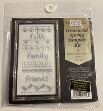Mill Hill 1996 Treasured Spring Sampler Kit Faith Family Frie CrossStitch MHTS13