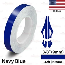3/8" Vinyl Pinstriping Pin Stripe Car Styling Tape Decal Sticker 9mm NAVY BLUE