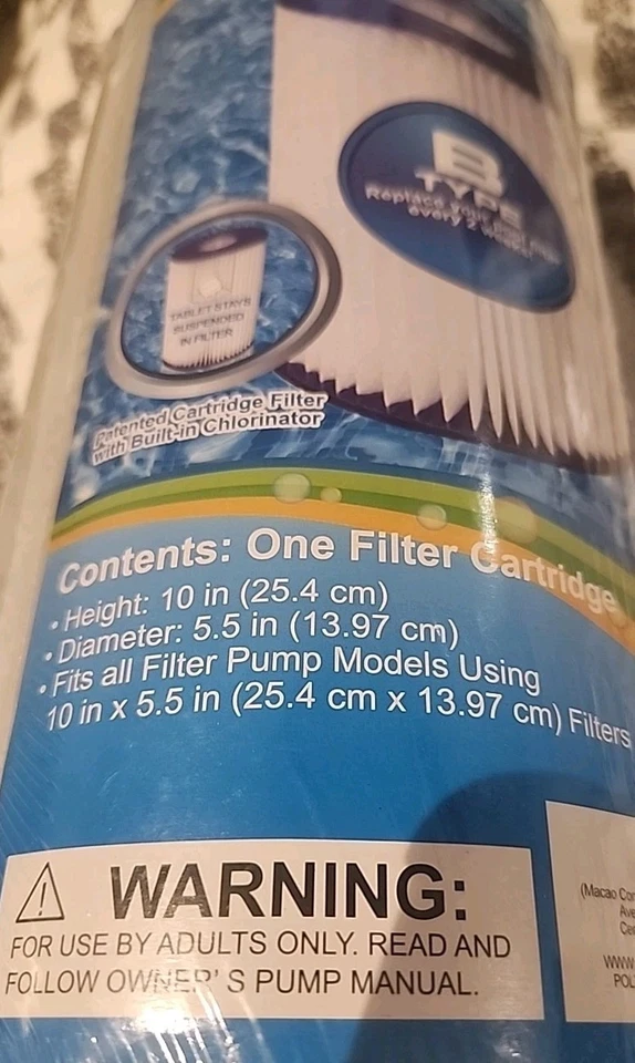 Lot of (2) Summer Escapes ~TYPE B Filter Cartridge Universal 10"×5.5", 442605 - Image 4 of 4