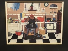 Sixty Pounds by Annie Lee Print w/Custom Wood Frame & glass