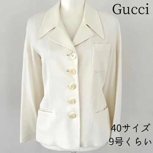 Gucci Autentica Giacca Avorio Taglia 40 Donna Moda dal Giappone