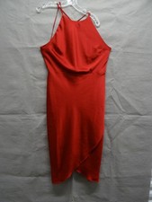 Express Dress Womens Large Satin Wrap Midi Strappy Cocktail Party Evening Slip