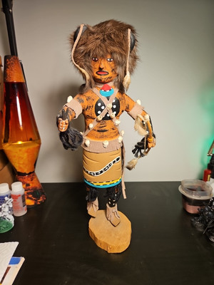Brauner Büffel Hopi Kachina Puppe (KOMPLETT)