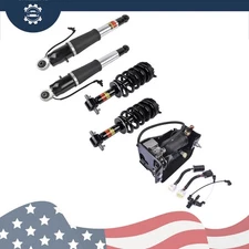 For Chevy Tahoe GMC Yukon 2015-20 Front & Rear Shock Strut Assy + Air Compressor