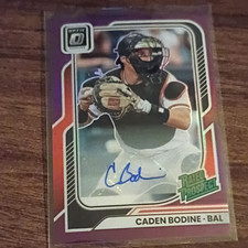Panini Donruss Caden Bodine Rated Prospect Auto Orioles #117 10/99 2026