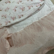 Pottery Barn Kids Unicorn Crib Bedding Set Fitted Sheet Tulle Skirt
