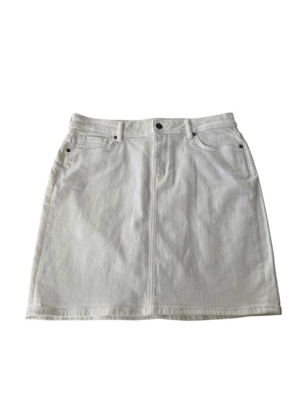 Target Womens Size 14 White Jean Skirt Good Condition