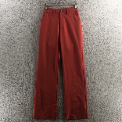 Danielle Bernstein Trouser Wide-Leg Pants Womens 2 Orange High Rise Flat Front