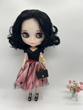 Customized Blythe Factory Doll Black Short Hair with Outfit