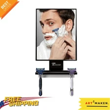 Fogless Shower Mirror - Elegant Anti-Fog Adjustable Shaving Mirror with Squeegee
