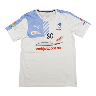 Sydney FC Jersey mens MEDIUM White PUMA football 2016-17 player issue size M