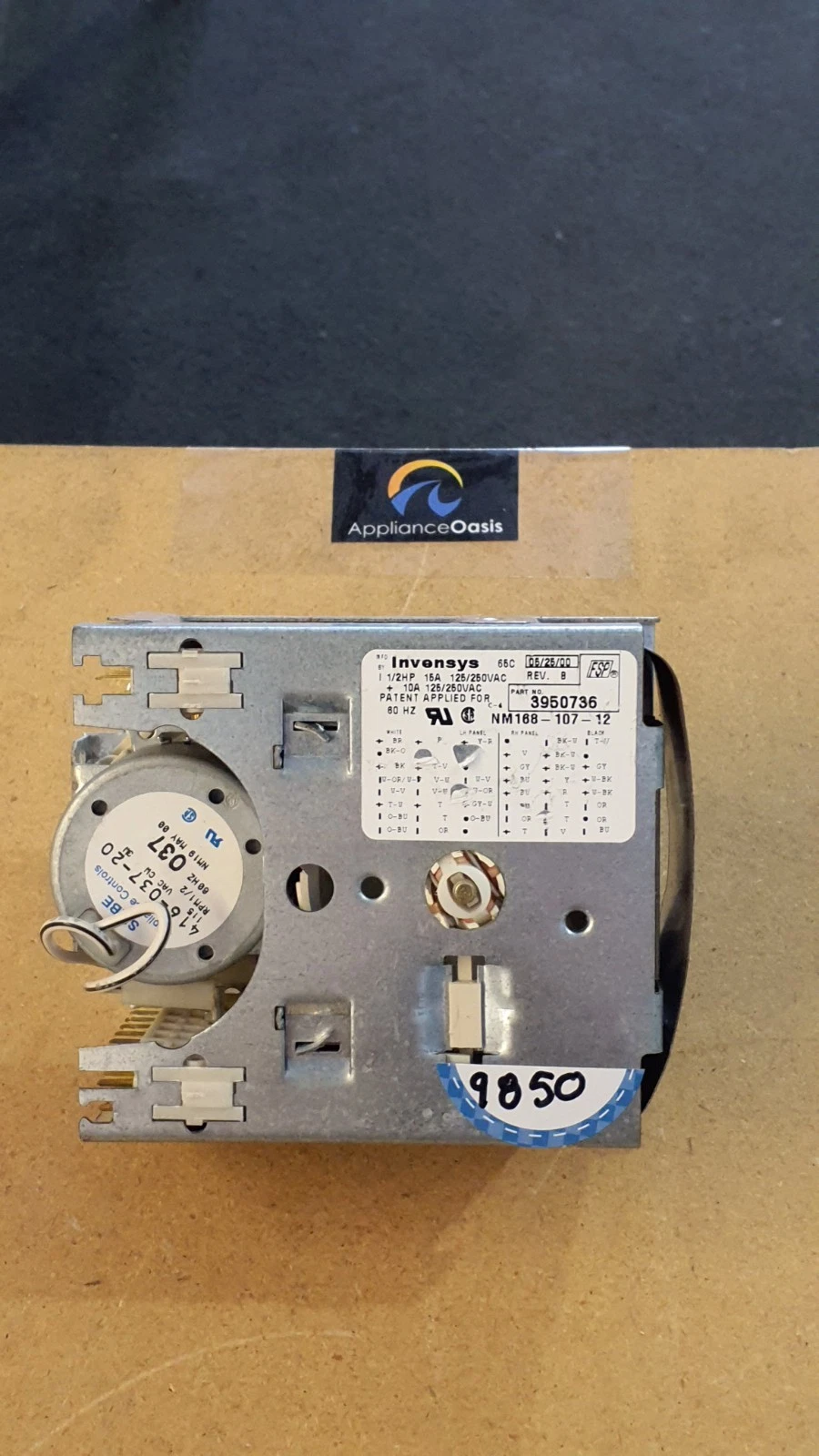 KITCHENAID INVENSYS WASHER TIMER PART # 3950736