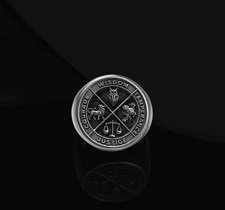 Anillo de sello de virtudes cardinales anillo oxidado de plata de ley 925 libre de impuestos